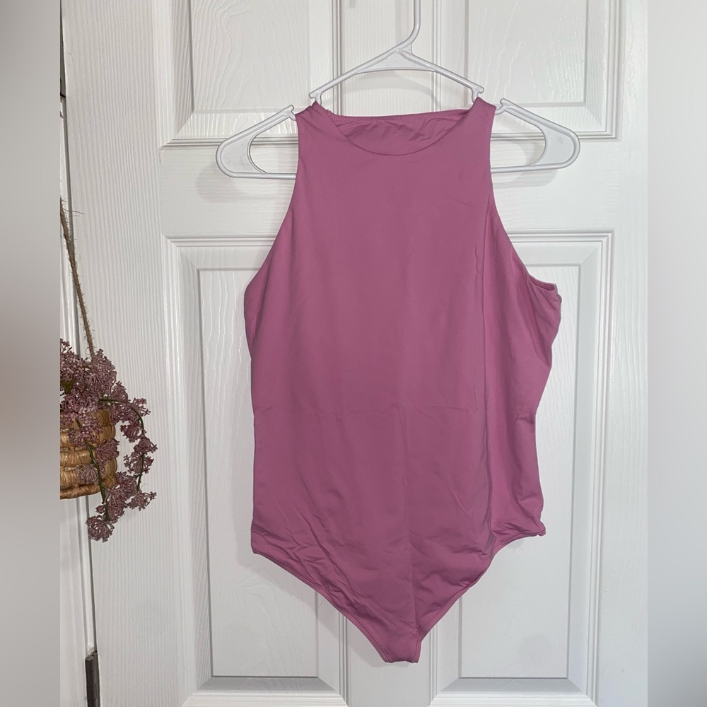 Sleeveless PINK High Neck Mauve Bodysuit